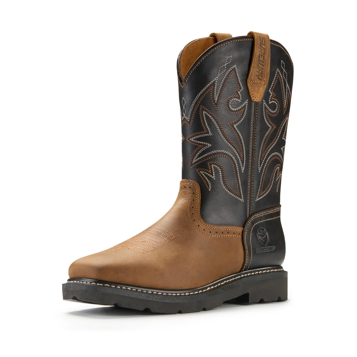 SUREWAY Men’s 1005 10-Inch Brown Western Work Boots – Steel Toe or Soft Toe