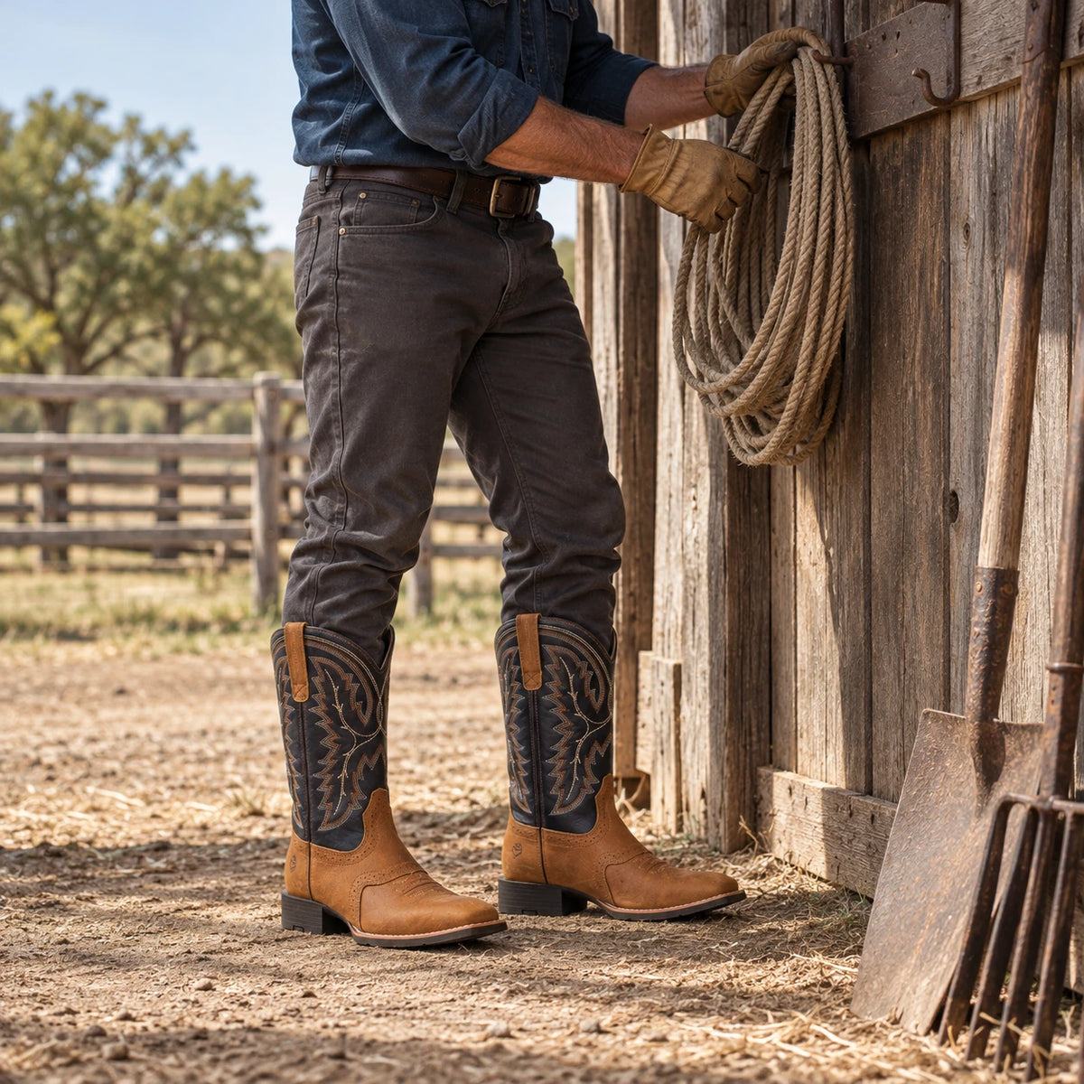 SUREWAY 1010 Men’s 10 Inch Soft Toe Western Work Boots — detail image 2