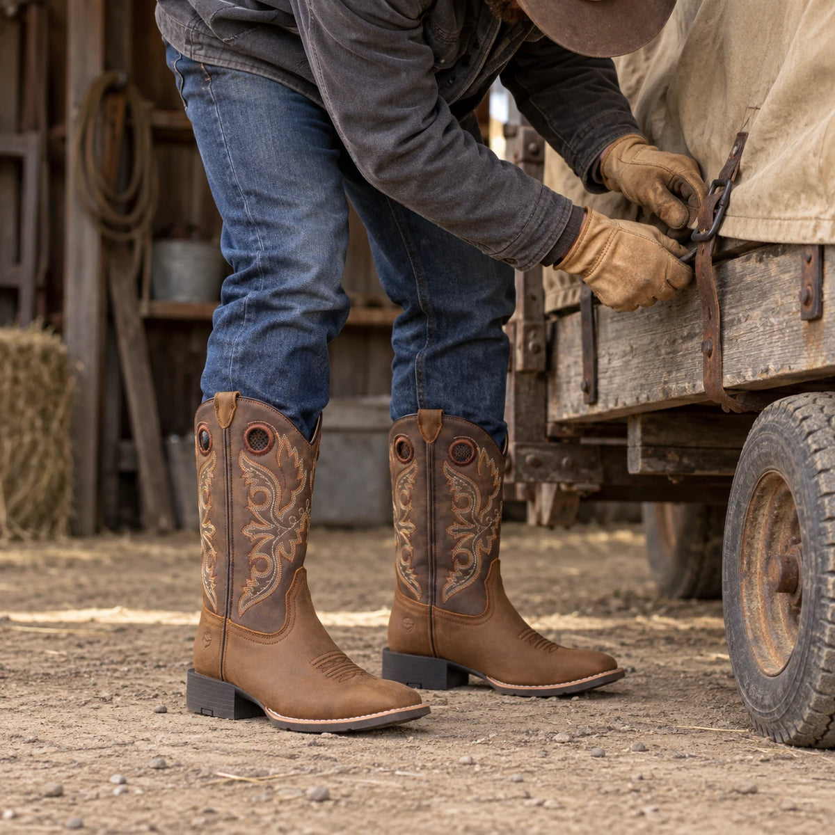 SUREWAY Men’s 1011 10-Inch Soft-Toe Western Work Boots — detail image 1