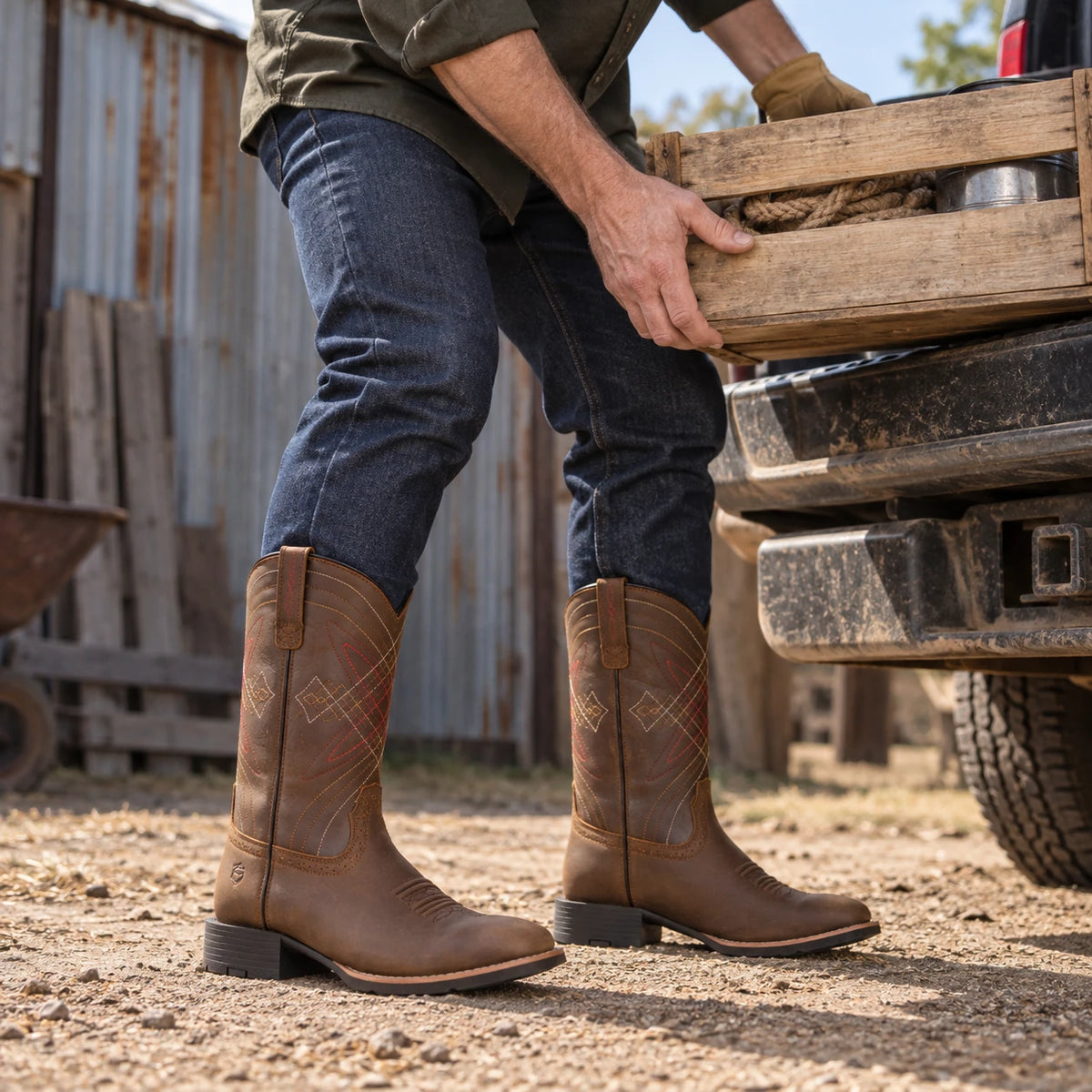 Botas de trabajo tipo western de 10 pulgadas para hombre SUREWAY 1013 — detail image 2