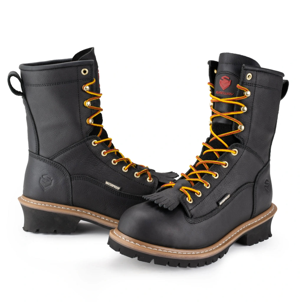 SUREWAY Men’s 1020 S WP 10-Inch Waterproof Steel Toe Logger Boots
