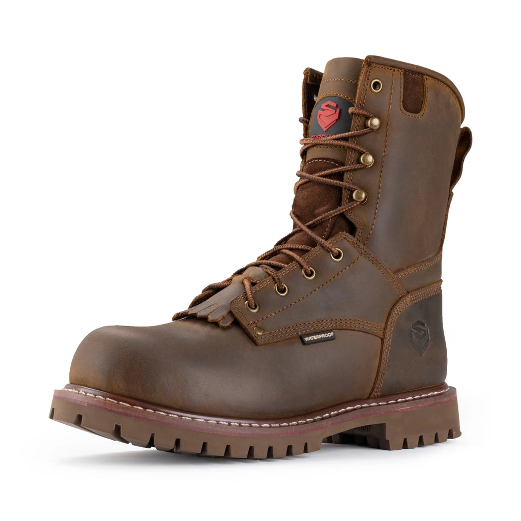SUREWAY Men’s 1021 S WP 10-Inch Waterproof Steel Toe Logger Boots