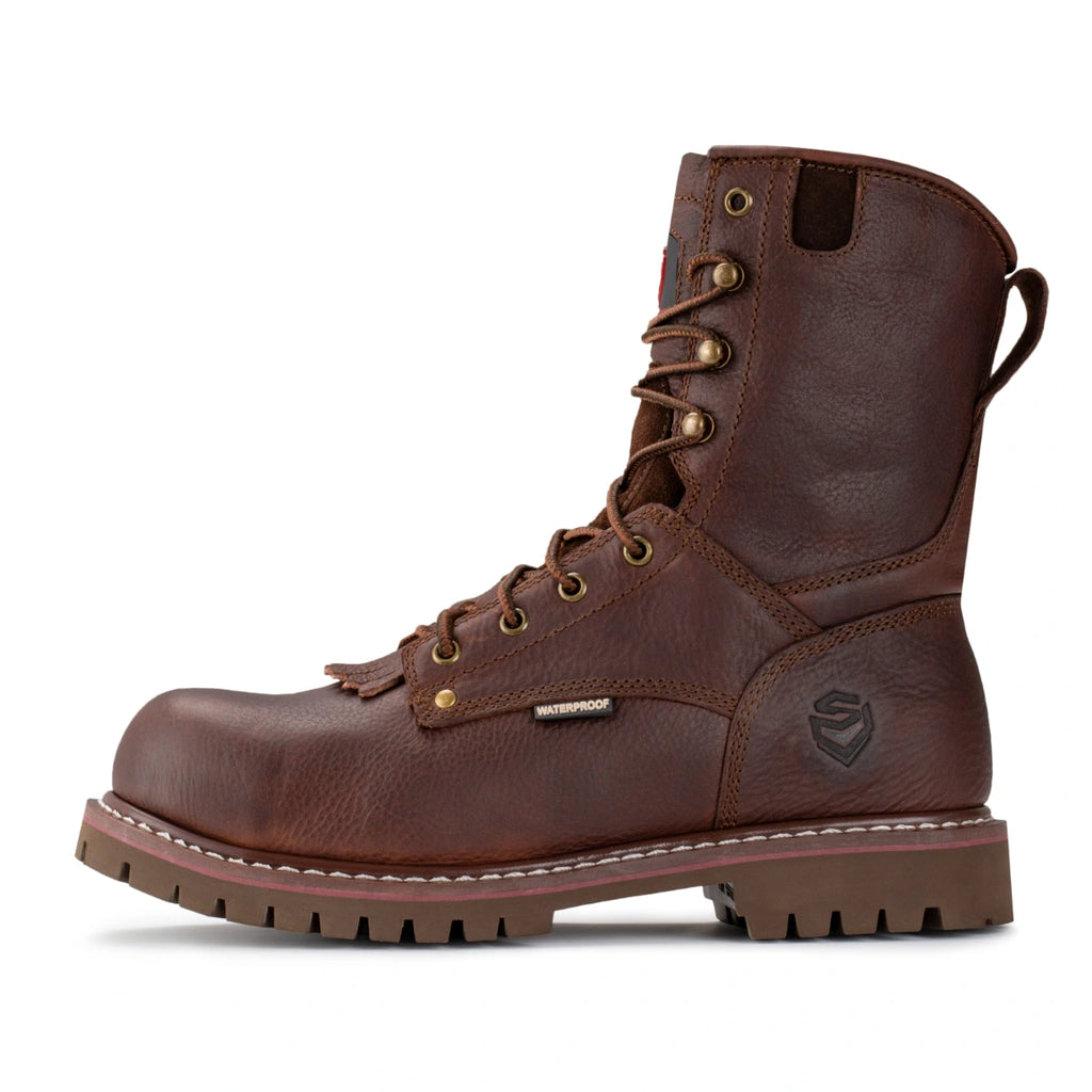 SUREWAY Men’s 1021 S WP 10-Inch Waterproof Steel Toe Logger Boots