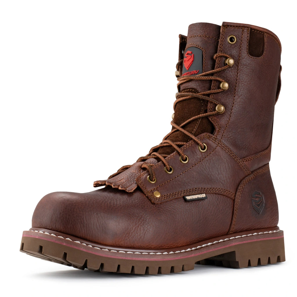 SUREWAY Men’s 1021 S WP 10-Inch Waterproof Steel Toe Logger Boots