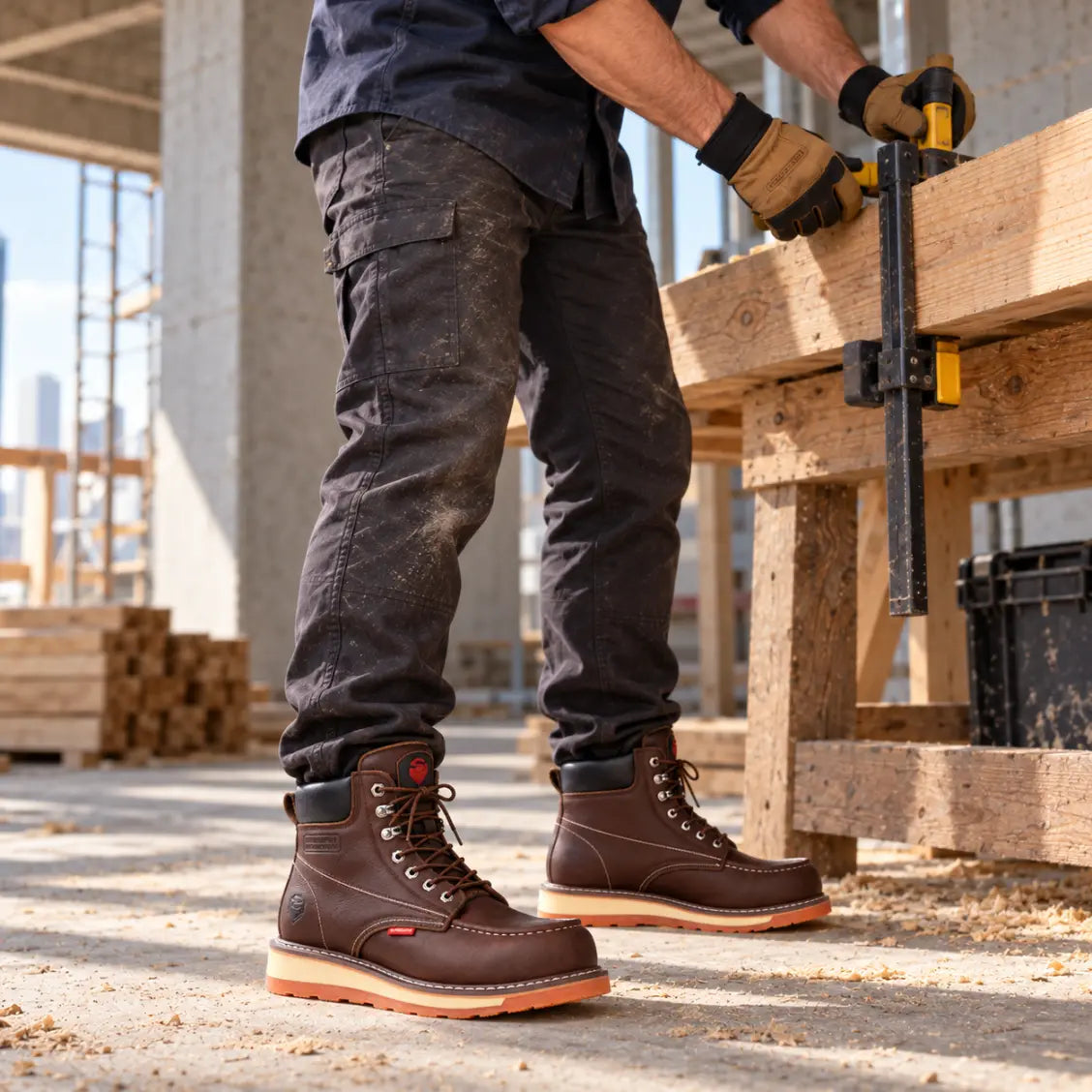 SUREWAY 601M Men’s 6-Inch Moc Toe Work Boots — detail image 3