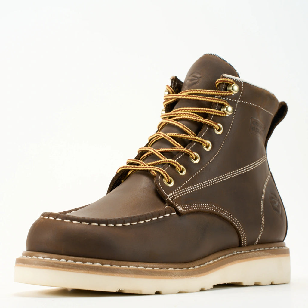 SUREWAY N603M 6-Inch Men’s Leather Moc Toe Work Boots – Goodyear Welt