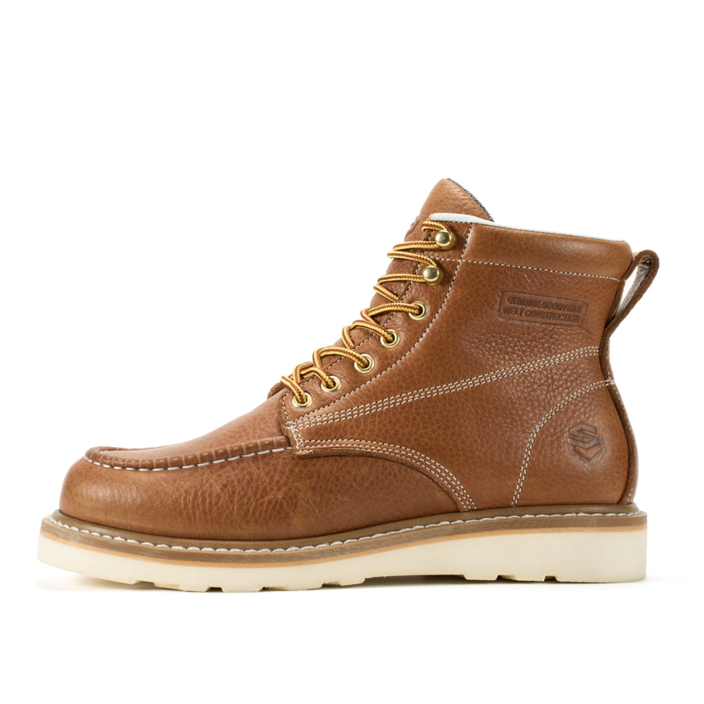 SUREWAY N603M 6-Inch Men’s Leather Moc Toe Work Boots – Goodyear Welt