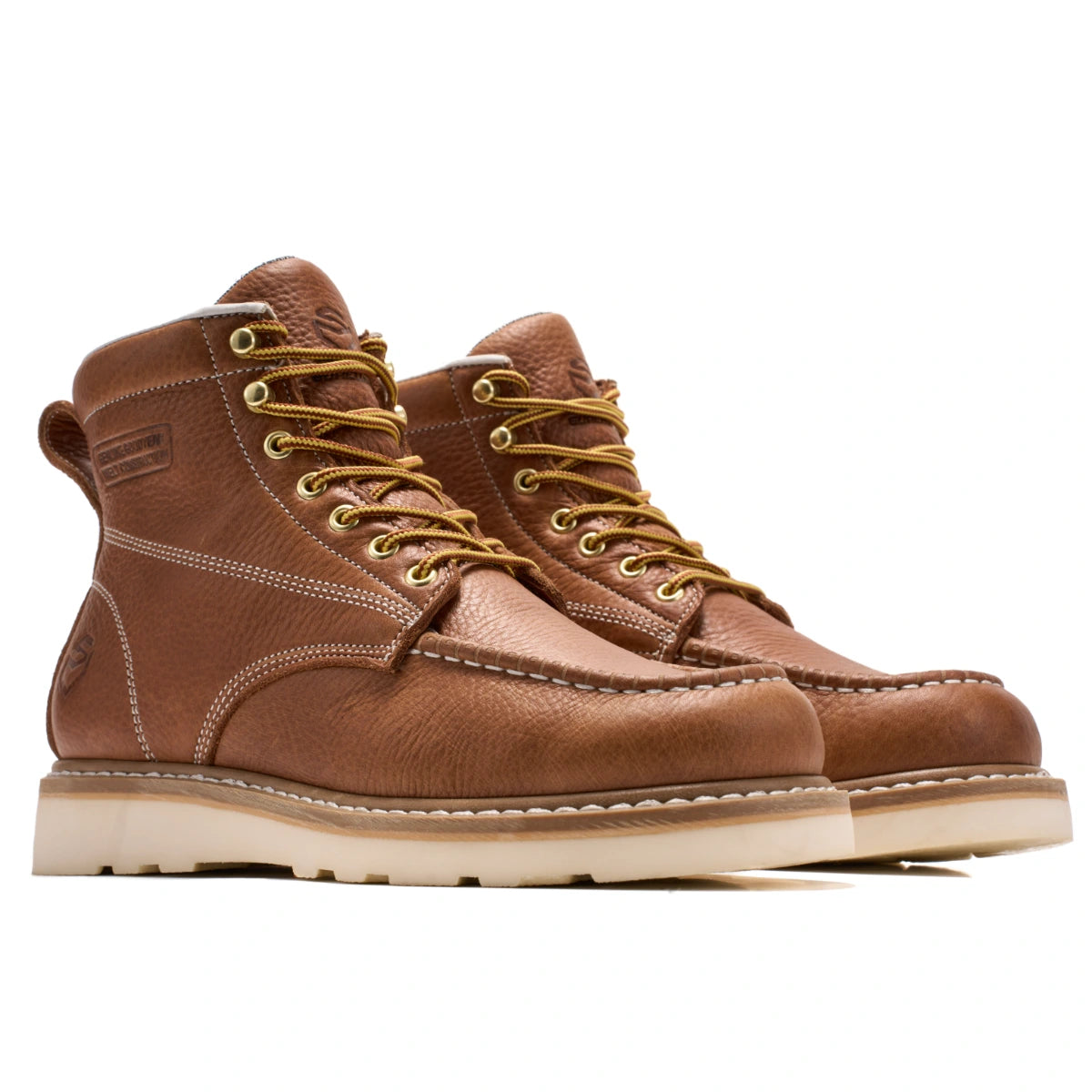 SUREWAY N603M 6-Inch Men’s Leather Moc Toe Work Boots – Goodyear Welt