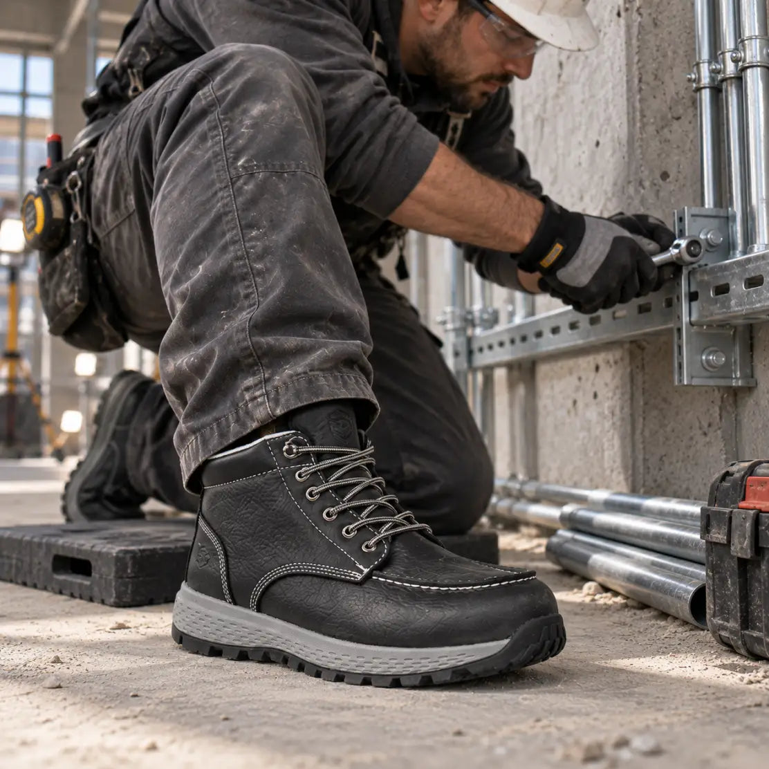 SUREWAY 613M Men’s 6-Inch Moc Toe Work Boots – Soft & Composite Toe — detail image 2