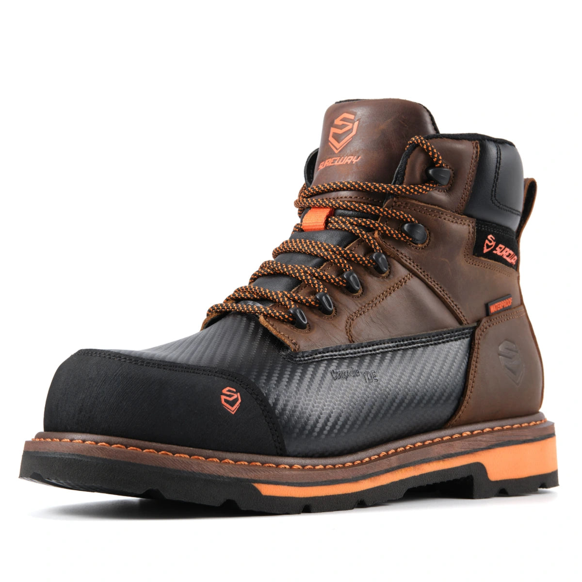 SUREWAY 616 Men’s 6-Inch Heavy-Duty Waterproof Work Boots – Soft & Composite Toe
