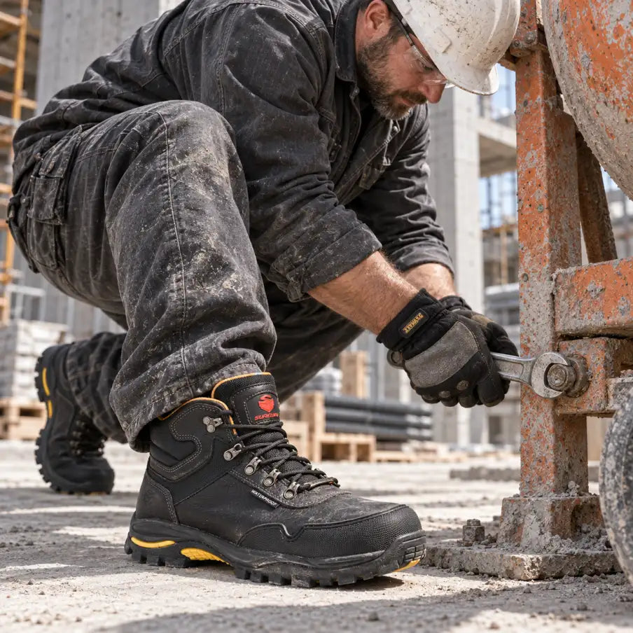 Botas de trabajo impermeables con punta de acero de 6 pulgadas para hombre SUREWAY 618 — detail image 3
