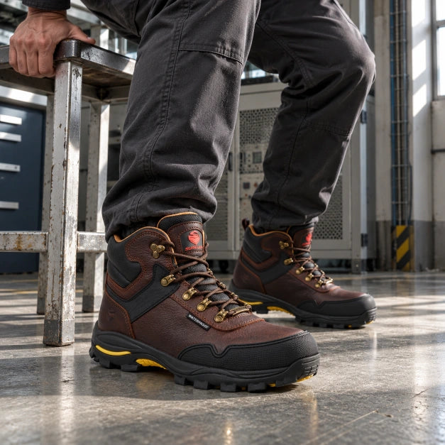 SUREWAY 618 Men’s 6-Inch Waterproof Soft Toe Lace-Up Work Boots — detail image 3