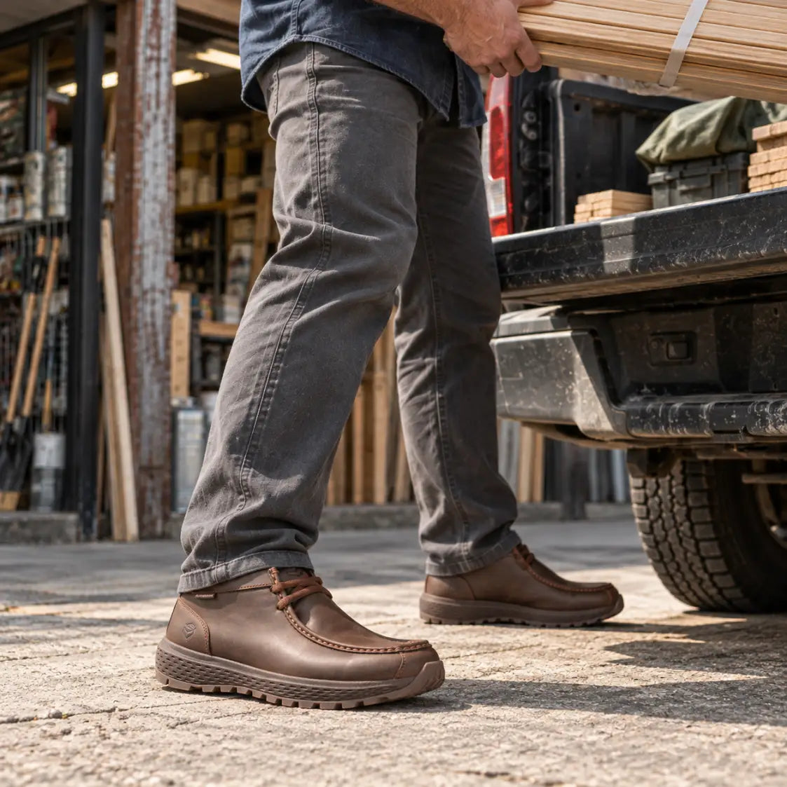 SUREWAY 621M Men‘s Waterproof Moc Toe Chukka Boots — detail image 1