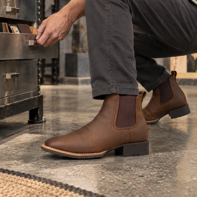 SUREWAY 628 Men’s 6 Inch Western Chelsea Casual Boots — detail image 1