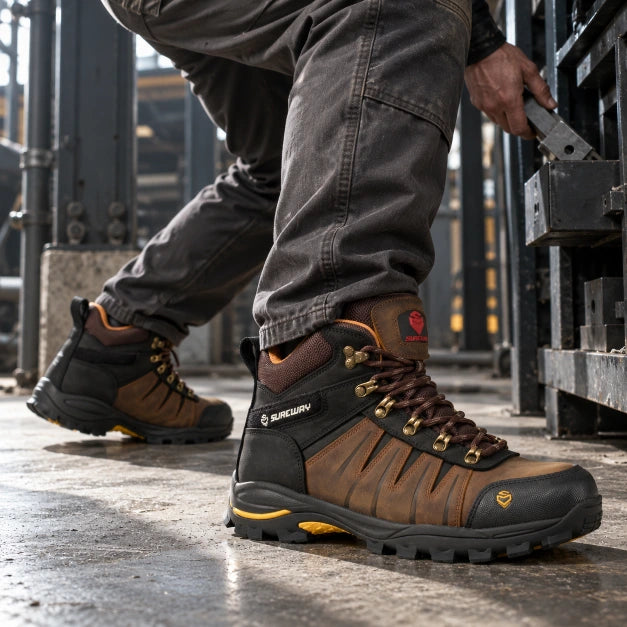 SUREWAY 630 S WP Men’s 6-Inch Waterproof Steel Toe Leather Work Boots — detail image 2