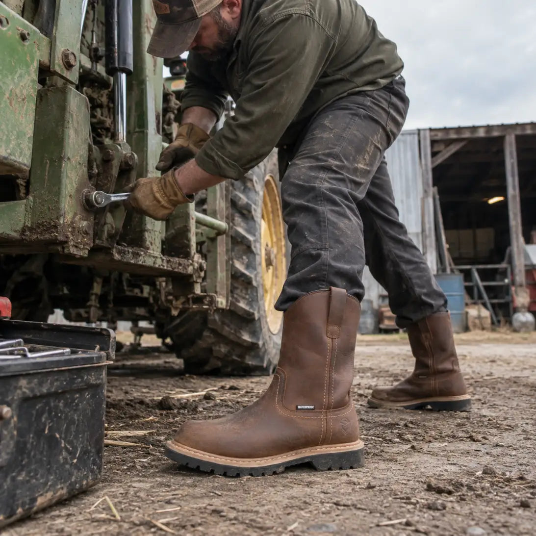 SUREWAY 65102 Men's Waterproof Western Work Boots – Steel or Soft Toe — detail image 1