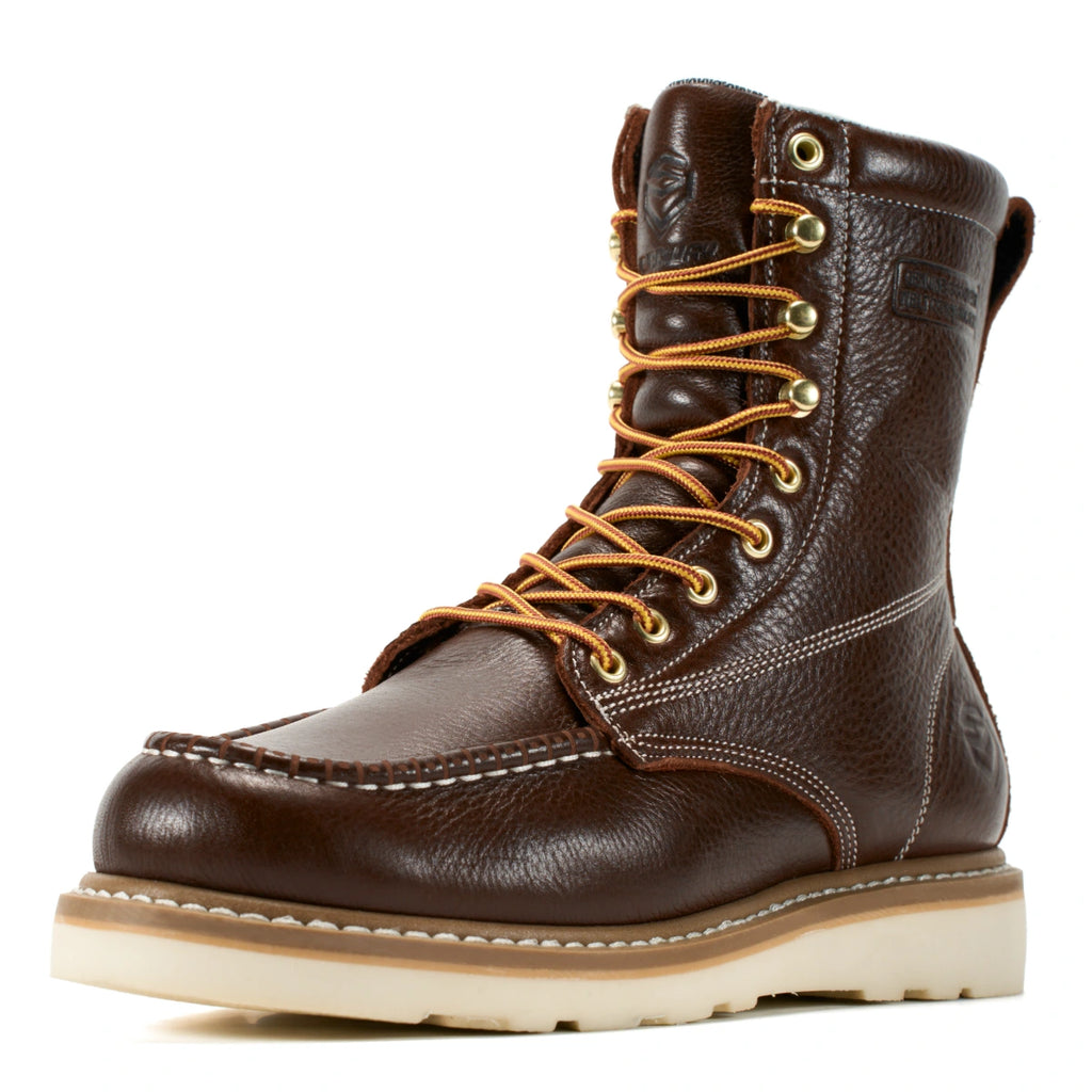 SUREWAY N803M Men’s 8-Inch Moc Toe Work Boots – Goodyear Welt