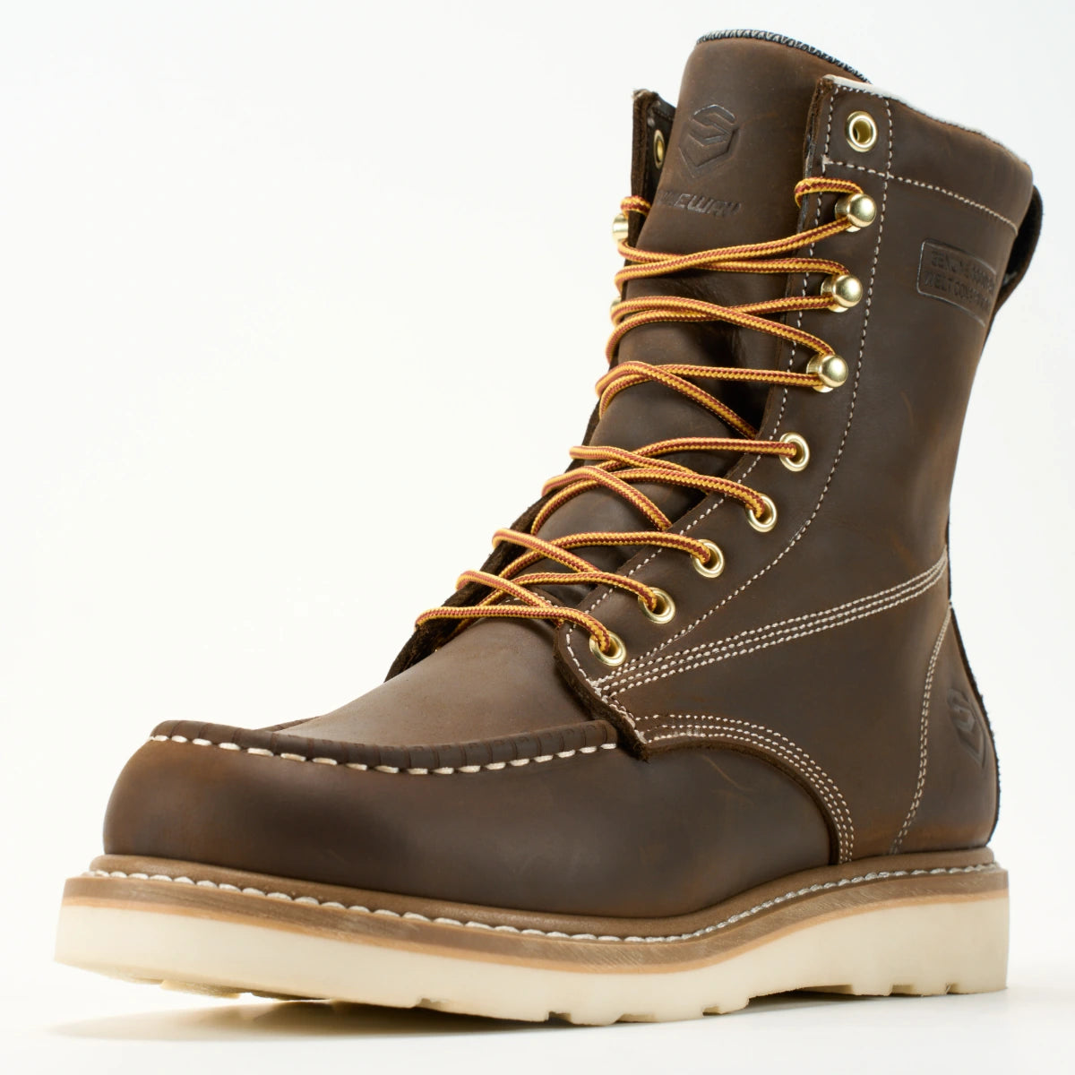 SUREWAY N803M Men’s 8-Inch Moc Toe Work Boots – Goodyear Welt