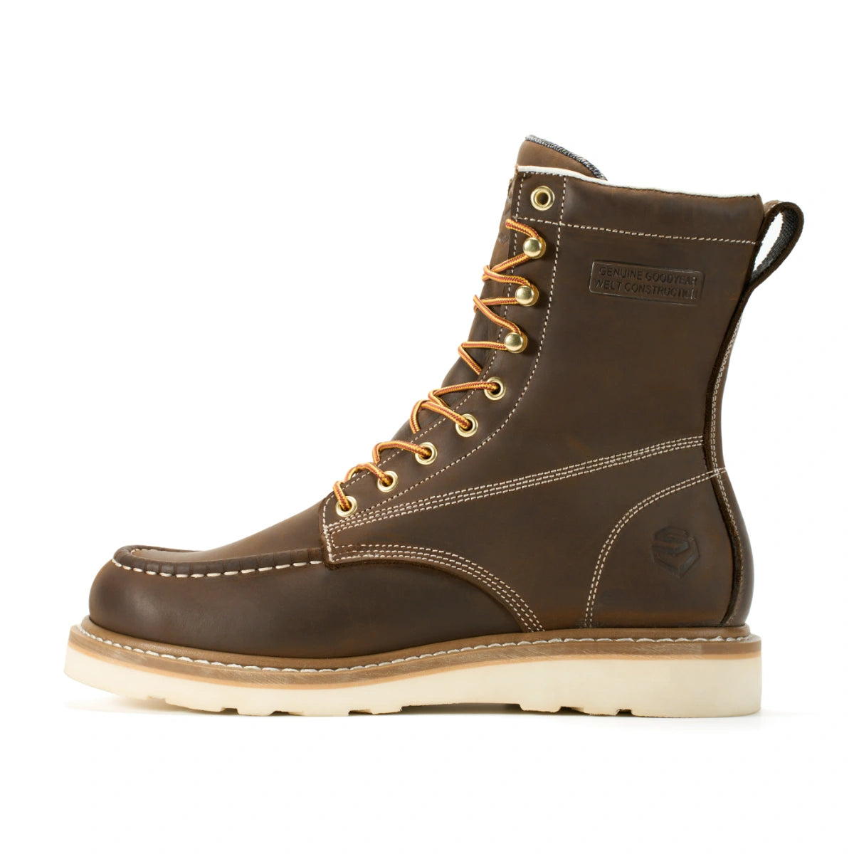 SUREWAY N803M Men’s 8-Inch Moc Toe Work Boots – Goodyear Welt