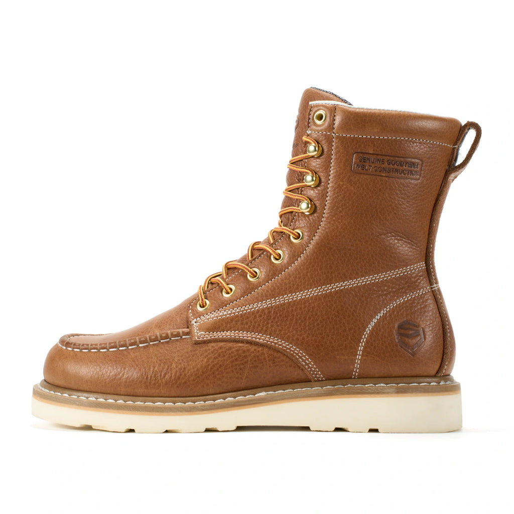 SUREWAY N803M Men’s 8-Inch Moc Toe Work Boots – Goodyear Welt
