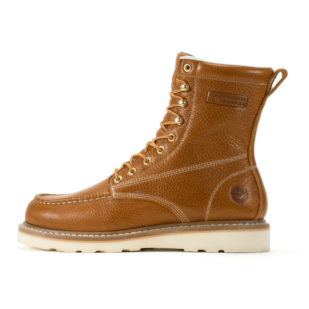 SUREWAY N803M Men’s 8-Inch Moc Toe Work Boots – Goodyear Welt