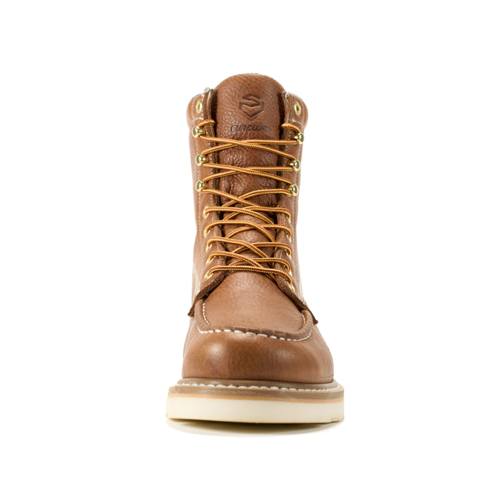 SUREWAY N803M Men’s 8-Inch Moc Toe Work Boots – Goodyear Welt