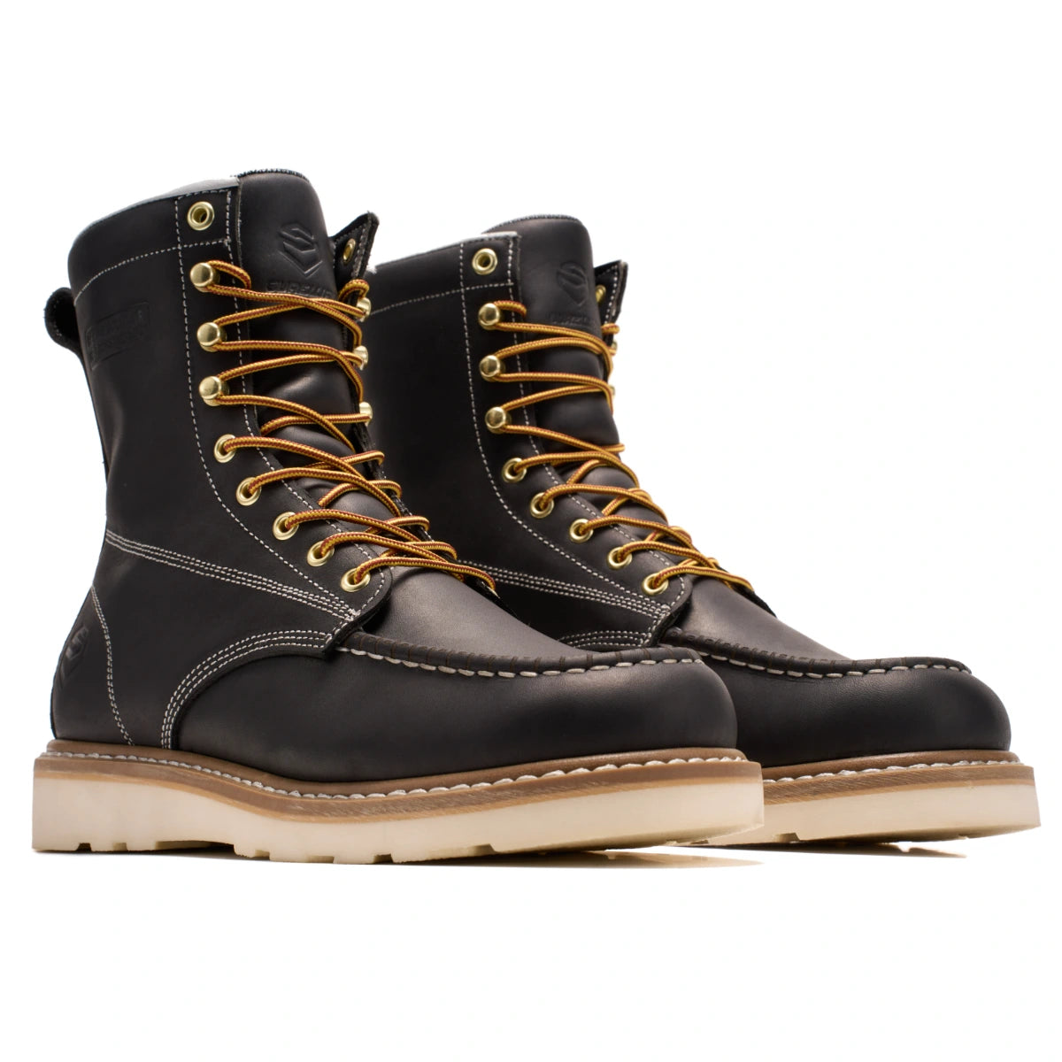 SUREWAY N803M Men’s 8-Inch Moc Toe Work Boots – Goodyear Welt