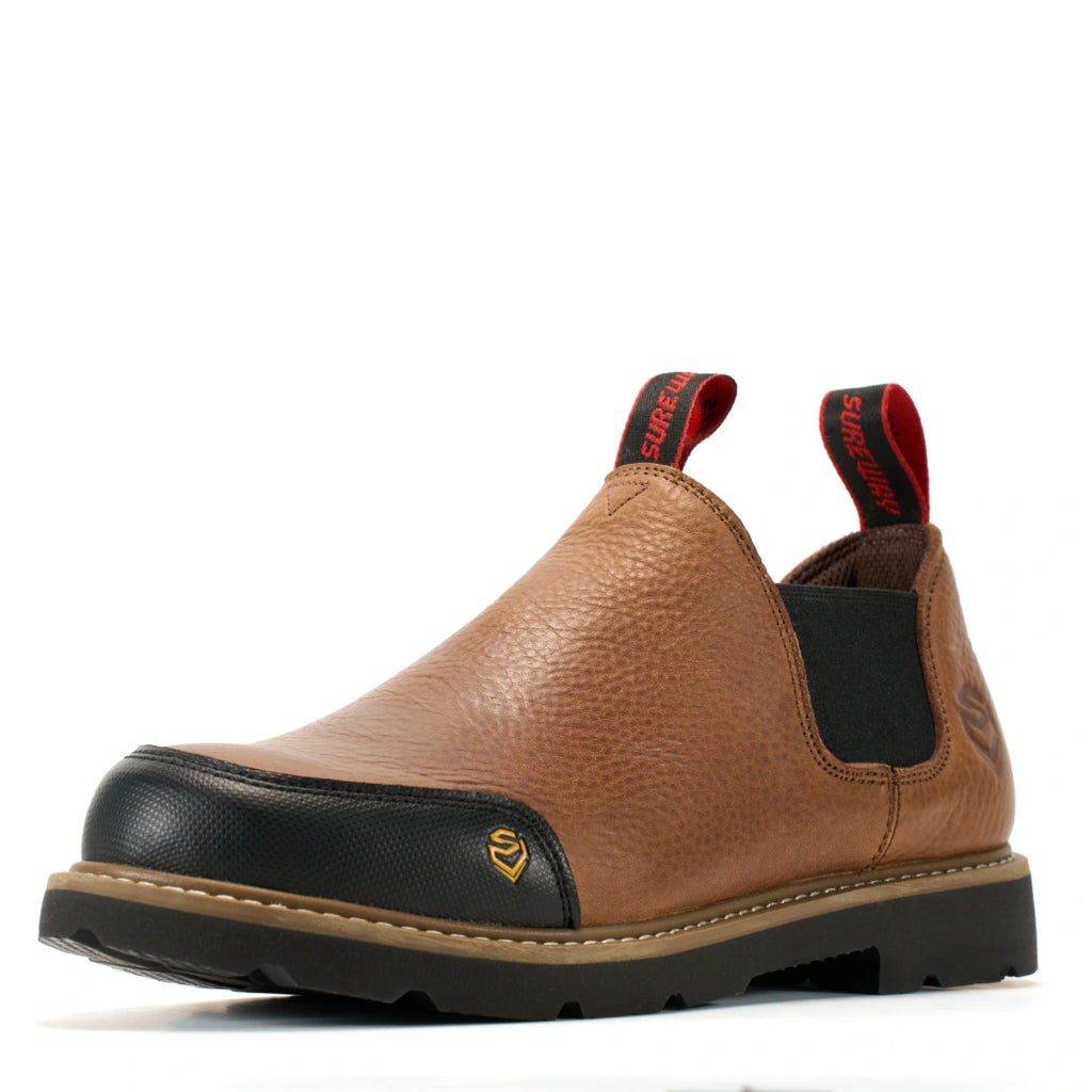 SUREWAY N501 Men’s 4-Inch Leather Slip-On Work Boots – Goodyear Welt