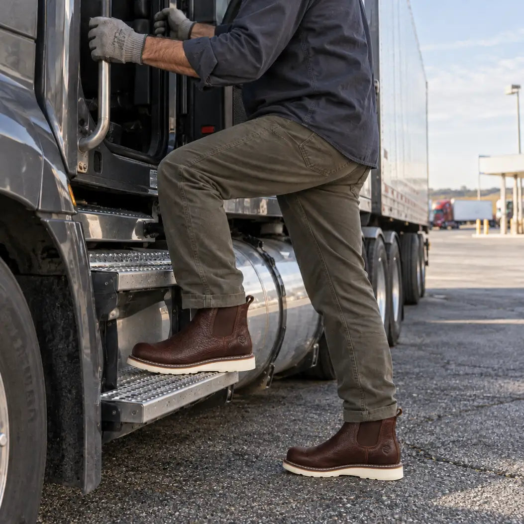Botas de trabajo para hombre SUREWAY N607 de 6 pulgadas, estilo Chelsea, con construcción Goodyear Welt y puntera blanda — detail image 3