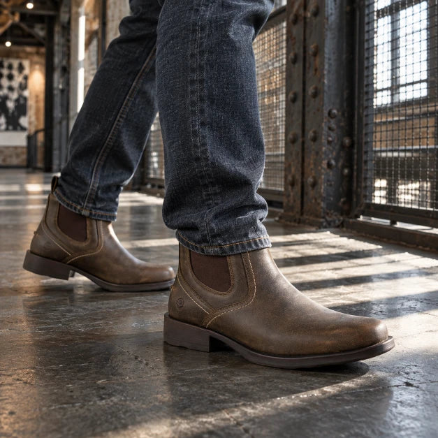 SUREWAY N608 Men’s 6-Inch Leather Chelsea Boots — detail image 3