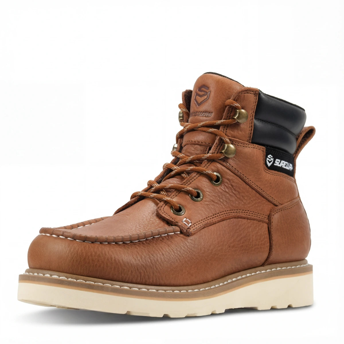 SUREWAY N619 Men’s Goodyear Welt Work Boots with Steel Shank