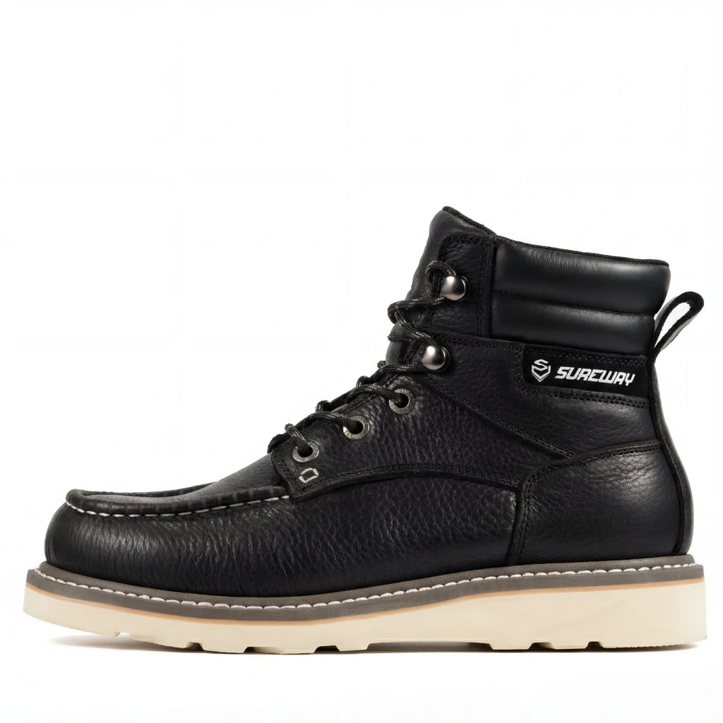 Botas de trabajo para hombre SUREWAY N619 con construcción Goodyear Welt y refuerzo de acero