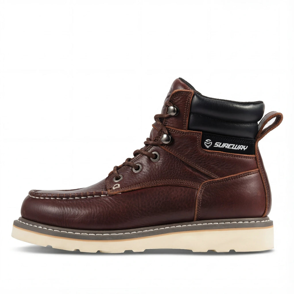 Botas de trabajo para hombre SUREWAY N619 con construcción Goodyear Welt y refuerzo de acero
