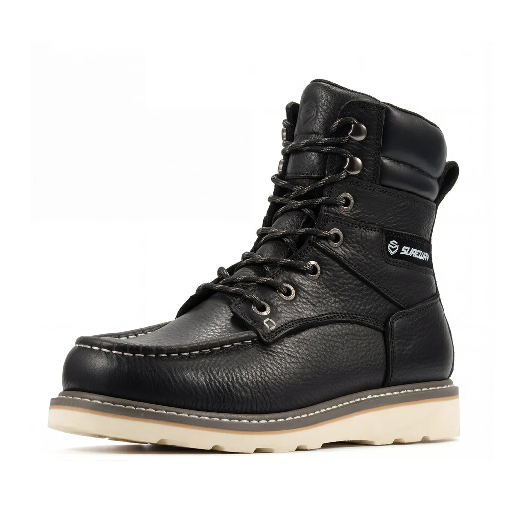 SUREWAY N819 Men’s 8 Inch Goodyear Welt Work Boots with Steel Shank