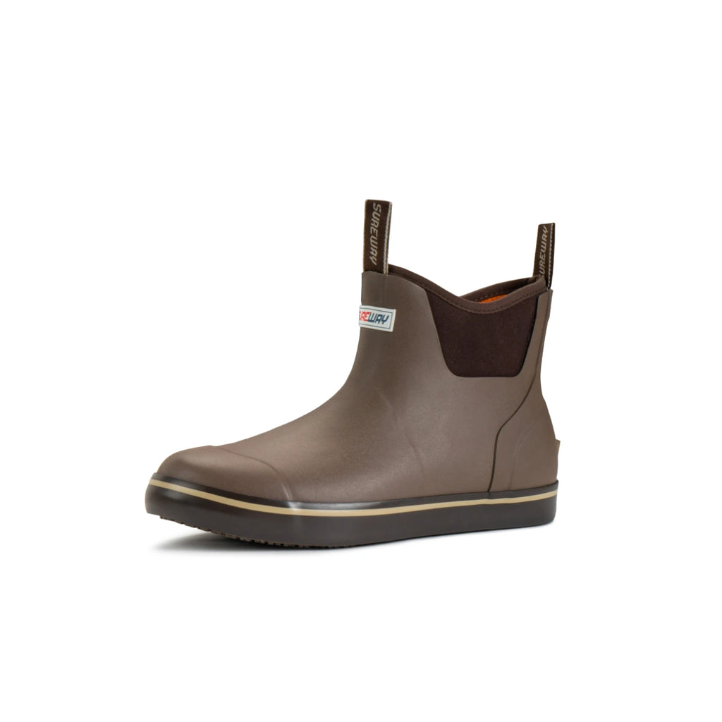 SUREWAY A500 Men’s Waterproof Deck Boots, Slip-On Rubber Boots with 6-Inch Shaft