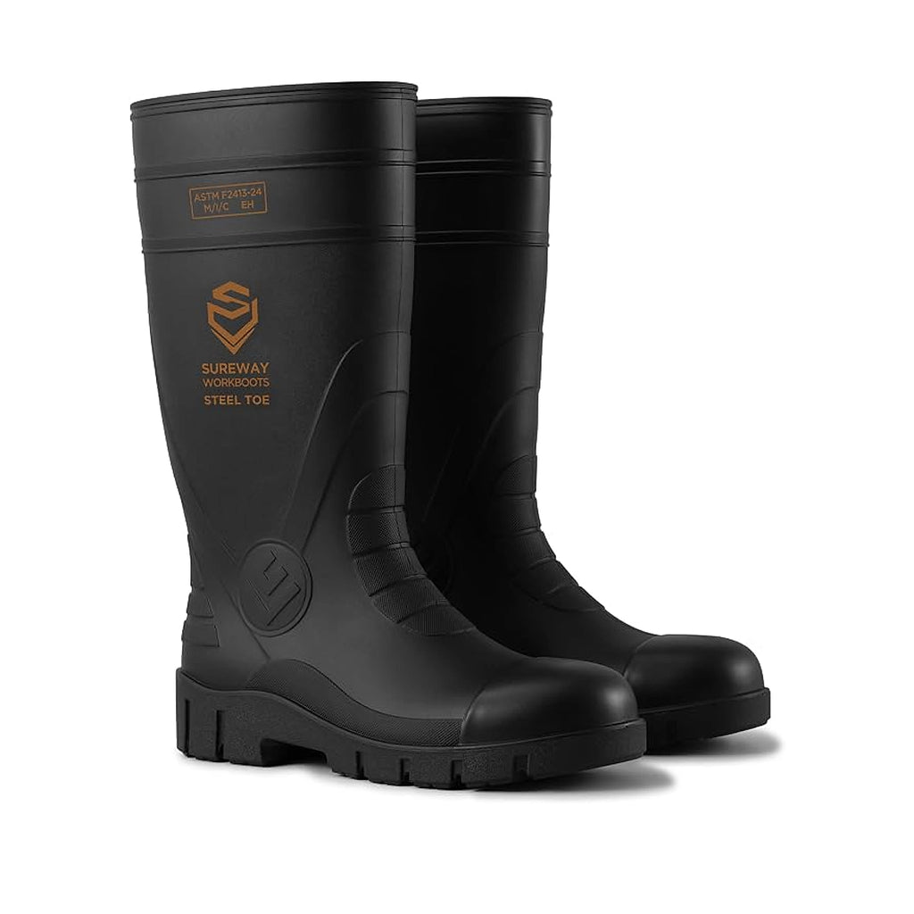 SUREWAY 1300 Men's Waterproof PVC Work Boots – Steel Toe & Soft Toe